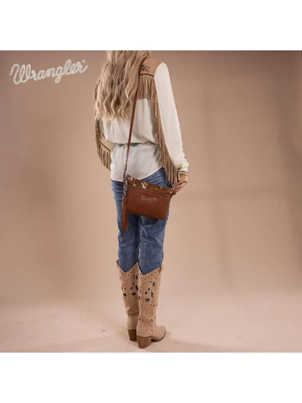 Stylish Western Cowhide Crossbody Bag for Women | Chic Clutch & Wristlet Purse